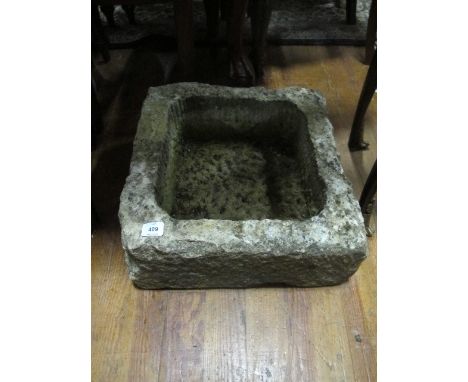 A COMPOSITION SANDSTONE TROUGH of rectangular form 