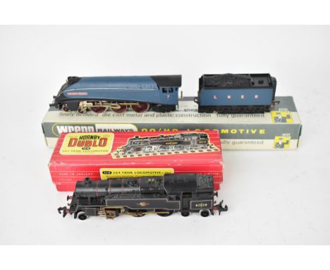 A boxed Wrenn W2212 LNER blue 'Sir Nigel Gresley' engine and tender, together with a A Hornby Dublo 2218 2-6-4 tank locomotiv