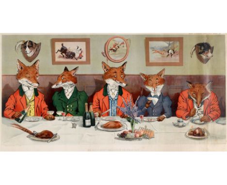 AFTER HARRY B. NEILSON 'Mr Fox's Hunt Breakfast on Xmas Day', coloured lithograph printed for the 'Penny Illustrated Paper', 