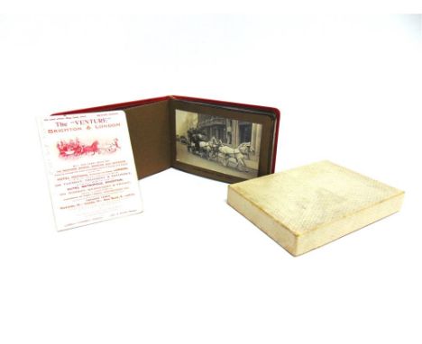 [COACHING] 'Venture' London-Brighton 1914, padded suede covers, nineteen mounted black and white photographs depicting this c