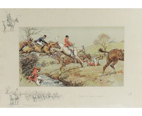 AFTER 'SNAFFLES' [CHARLIE JOHNSON PAYNE] (BRITISH, 1884-1967) 'Prepare to receive Cavalry' Colour print, signed in pencil low