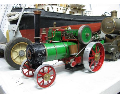 A ¾ Inch Scale Model of a Traction Engine, cylinder ½ inch diameter, 1/8 inch stroke, slip eccentric reversing  / single spee