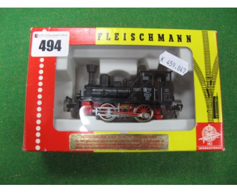 Fleischmann #4000 DB. Werklok 0-4-0 Steam Tank Locomotive, HO Scale. Boxed.