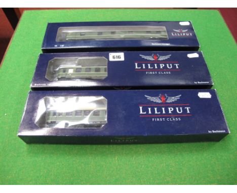 Three Liliput DR Coaches, HO Scale. Boxed. 