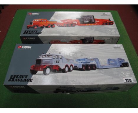 Two Boxed Corgi 'Heavy Haulage' 1:50th Scale Diecast Commercial Vehicles, #17601 Hills of Botley - Scammel Constructor and 24