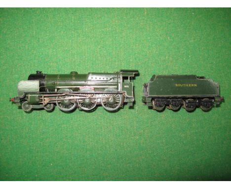 An 'OO' Scale Brass Kit Built Model of Southern 4-6-0 Lord Nelson Class Locomotive, fitted with unusual two rail electric pic