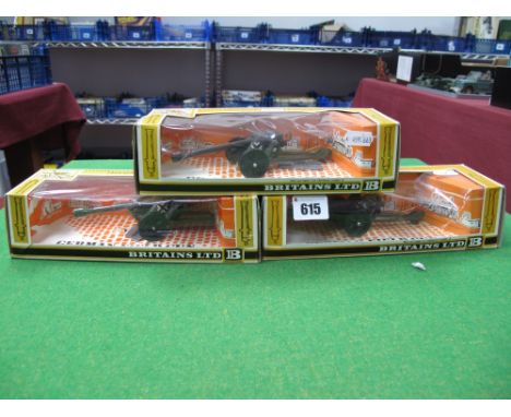 Three Britains 1:32nd Scale Metal and Plastic Model #9732 German Field Guns, (circa 1973), boxed.