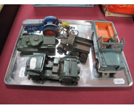 A Small Quantity of Original Britain's Diecast Vehicles,  including centurion tank, Ford super major tractor, plus a sky bird