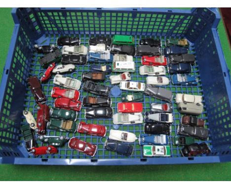 Approximately Sixty "HO" Scale Plastic Lineside Vehicles by Wiking, Praline and Other, predominantly cars but also including 