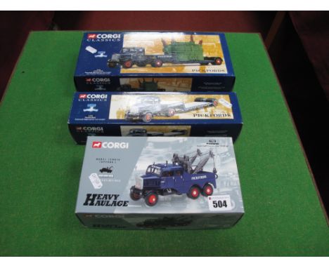 Three Corgi Diecast 1:50th Scale Trucks - Pickfords, all boxed, including #16704 Scammell Highwayman with Transformer Load, c