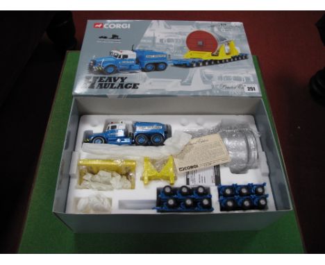 A Boxed Corgi Heavy Haulage 1:50th Scale Diecast Commercial Vehicle Set #18001, Econofreight Heavy Transport Ltd., Scammell C