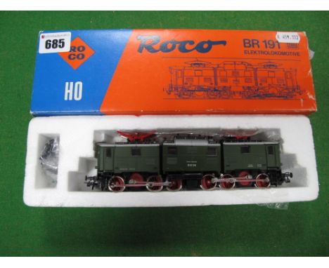 A Boxed Roco "HO" Gauge #041395 Outline German Type BR 191 Articulated Electric Locomotive, DB green livery, R/No. E9108, pan