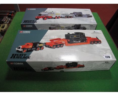 Two Boxed Corgi Heavy Haulage 1:50th Scale Diecast Commercial Vehicles #17602, Sunter Bros Ltd., Scammell Constructor and twe