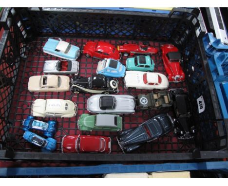 Nineteen Assorted Diecast Model Cars, in 1/43rd scale by Vanguards, Solido, Vitesse and others.