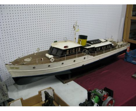 A Steam Powered Scratch Built Pond Launch In The Form Of A Cabin Cruiser, under the name 'Lady May' mid XX Century , containi