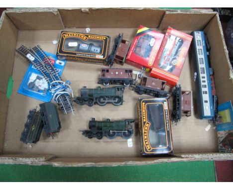 Two Triang "00" Gauge Class L1 4-4-0 Locomotives and Tenders, R/no 31757, BR green, nine "00" gauge rolling stock wagons and 