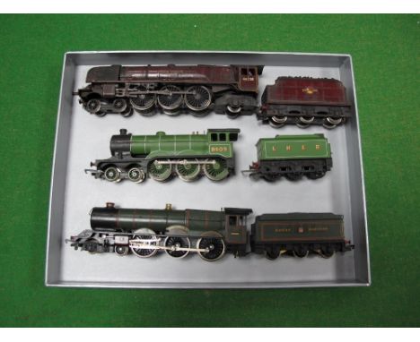 Three "OO" Gauge Locomotives and Tenders, Hornby 4-6-2 Duchess Class Locomotive 'City of Carlisle', R/No. 46238, weathered, s