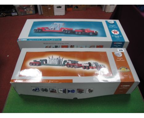 Boxed Corgi #55304 1:50th Scale Diecast Diamond T Tractor, Girder Trailer, Nodding Donkey Load, Texaco, certified 0969 of 300