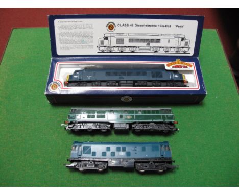 Three "OO" Gauge Outline Diesel Locomotives by Hornby, Bachmann, Tri-ang, comprising Hornby Class 25 Diesel Locomotive R/No. 