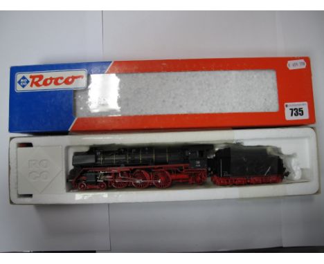 A Boxed Roco "HO" Gauge #43359 Outline German Dampflok BR01 4-6-2 Locomotive and Eight Wheeled Powered Tender, DB black liver