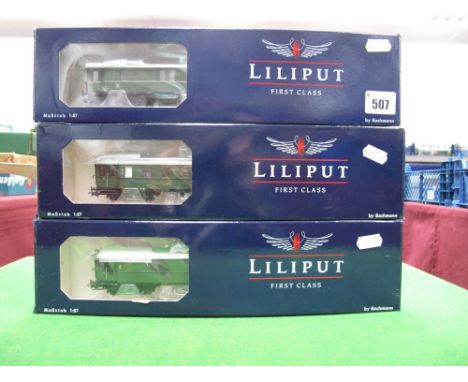 Three Liliput DB Coaches, HO Scale. Boxed. 