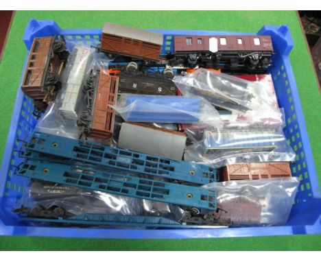 Approximately Thirty Assorted OO Scale Model Railway Wagons by Hornby, Bachmann and Others, not boxed, playworn. 