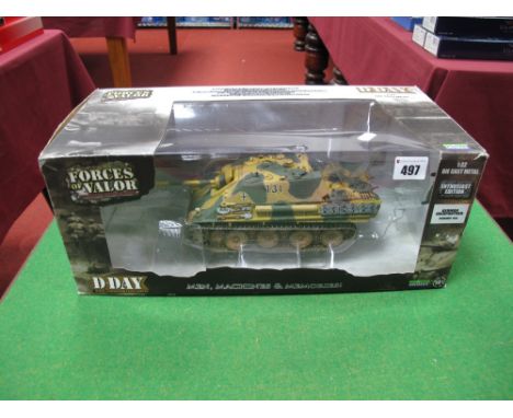 'Forces of Valor' 1/32nd Scale Diecast Tank, 80058 1944 German Jagdpanther in mint condition and boxed.