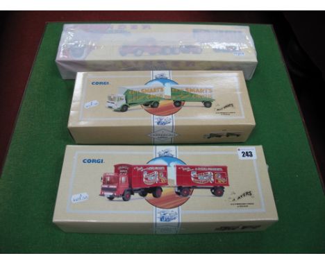 Three Corgi Diecast 1:50th Scale Circus and Showman's Trucks, all boxed, includes #55401 Diamond T and Trailer - Pinder, Jean