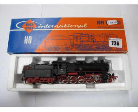A Boxed Roco "HO" Gauge Outline German DR 58 Guterzug Dampflokomotive 2-10-0 Locomotive and Six Wheeled Powered Tender, DB bl