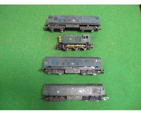 Four Hornby "00" Gauge Outline Diesel Locomotives, comprising of class 24 (two), class 25, class 08 shunter, R/no D4093, All 