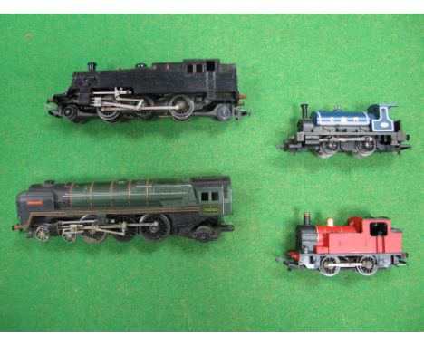 Four "OO" Gauge Locomotives by Tri-ang, Hornby, including Hornby 0-4-0 Saddle Tank Locomotive, R/No. 270 Caledonian Railway, 