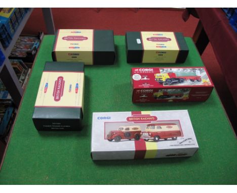 Five Corgi Diecast 1:50th Scale and 1:43rd Scale Vehicles, all British Railways and all boxed, including #CC11001 Thames Trad