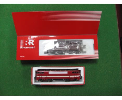 Two HO Scale Model Railway Locomotives, comprising Rivarossi #HR2040 SBB Class Bm 4/4 Diesel Loco and Jouef #8341 SNCF BB9288