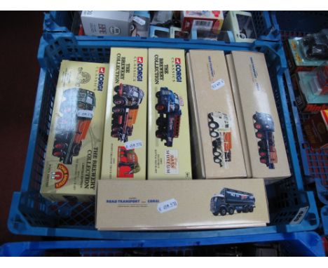 Six Corgi 1:50th Scale Trucks - Brewery Collection, all boxed, including #09801 ERF - John Smiths of Tadcaster, certified 348