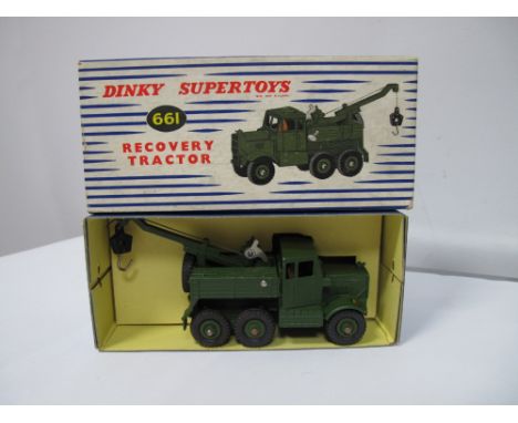 A Boxed Dinky Diecast #661 Military Recovery Tractor, overall very good, some chipping to front wings noted. 