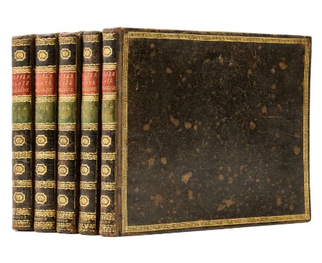 Britain.- Walker (J., engraver) The Copper Plate Magazine, 5 vol., engraved titles and 250 plates, each with accompanying let