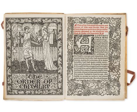 Kelmscott Press.- Lull (Ramòn). The Order of Chivalry, translated by William Caxton, edited by F.S.Ellis [&amp;] L'Ordene de 