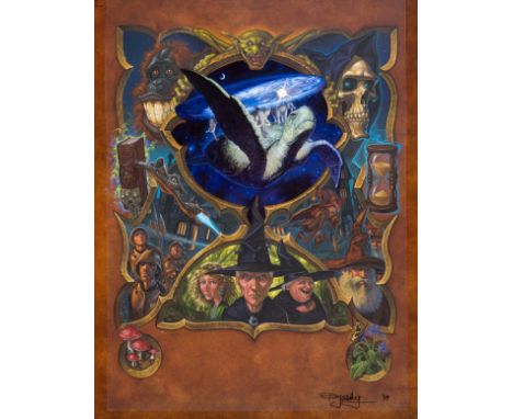 δ Pratchett (Terry).- Kidby (Paul) Original artwork design for the front cover of "The Pratchett Portfolio", acrylic on prepa