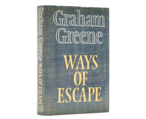 Greene (Graham) Ways of Escape, first edition, author's personal file copy, signed on title and with signed letter of provena