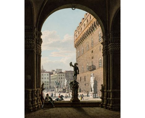 Moritz (Friedrich Wilhelm, 1783-1855) and others. Album comprising 35 drawings and watercolours, five watercolours by Moritz,