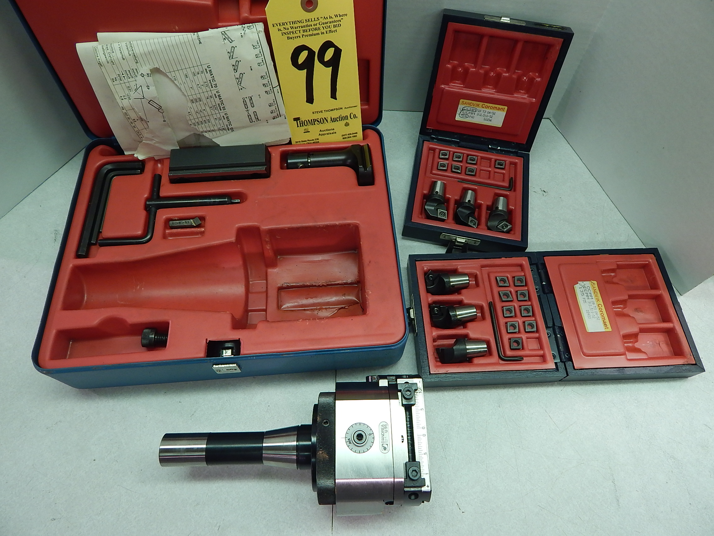 D'Andrea Model U95 Boring Head Set with R8 Shank and Carbide Insert