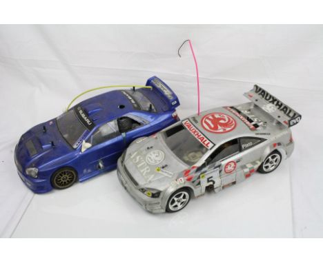 Two radio control cars to include a Kyosho 1/10 Vauxhall Astra Nitro with Kyosho GX-12 4WD engine together with a Thunder Tig