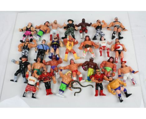 WWF / WWE Wrestling -  Collection of 23 Hasbro figures to include The Undertaker, Rowdy Roddy Pipper, Texas Tornado, Hacksaw 