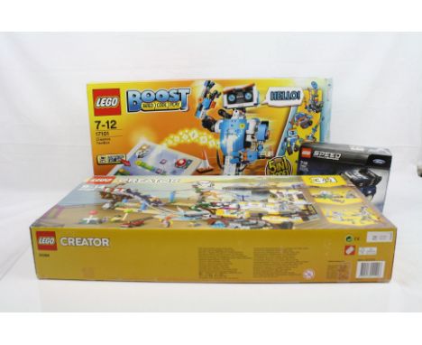 Lego - Three boxed sets to include Creator 31084 Pirate Roller Coaster, Boost Build Code Play 17101 Creative Toolbox and Spee