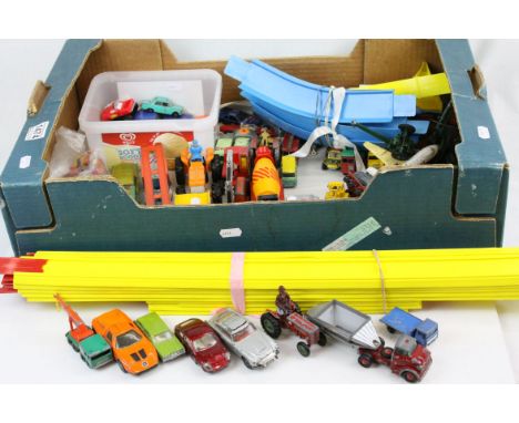 Collection of vintage play worn diecast models to include mainly Matchbox Lesney plus Corgi etc