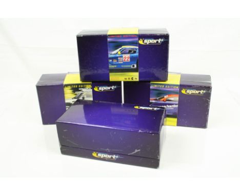 Four boxed ltd edn Scalextric Sport slot cars to include The Italian Job C2540A Mini Cooper, C2453A TVR Tuscan 400R DeWalt No