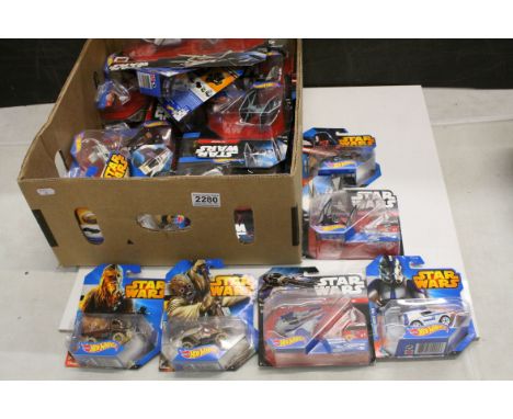 25 Boxed/carded Mattel Hot Wheels Star Wars model sets, all vg and sealed 