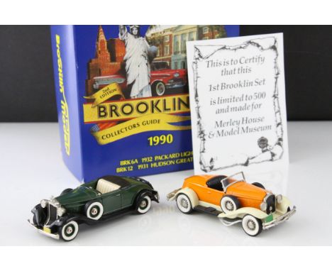 Boxed 1:43 Brooklin Models 2nd Edn Brooklin Collectors Guide 1990 Merley House &amp; Model Museum metal model set to include 
