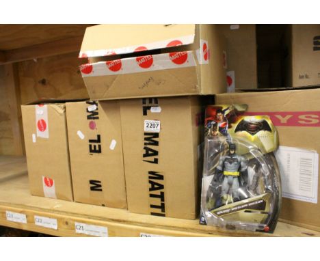 Ex shop stock - Collection of 11 x trade boxes of Mattel Batman v Superman carded figures to include 1 x Phantom Zone Superma