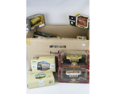 27 Boxed diecast models to include 3 x Corgi Tramlines, 4 x Commercials from Corgi, 1 x Public Transport from Corgi, Solido, 